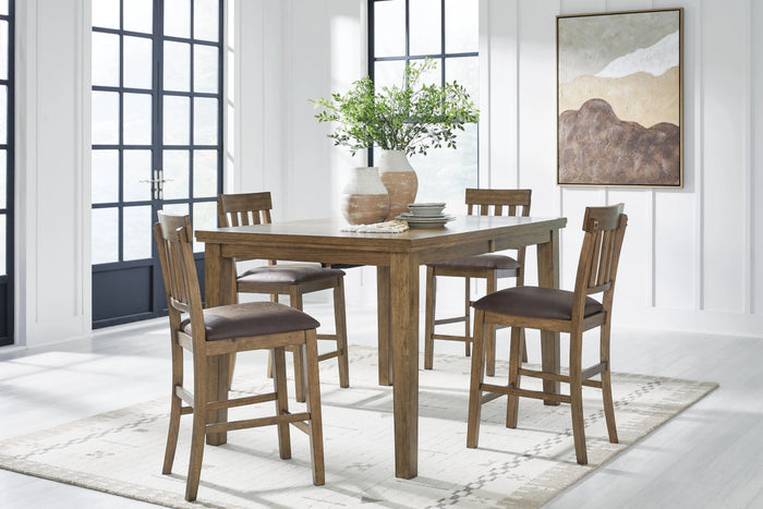 Ashgrove Bay Counter Height Extension Dining Table and 4 Barstools