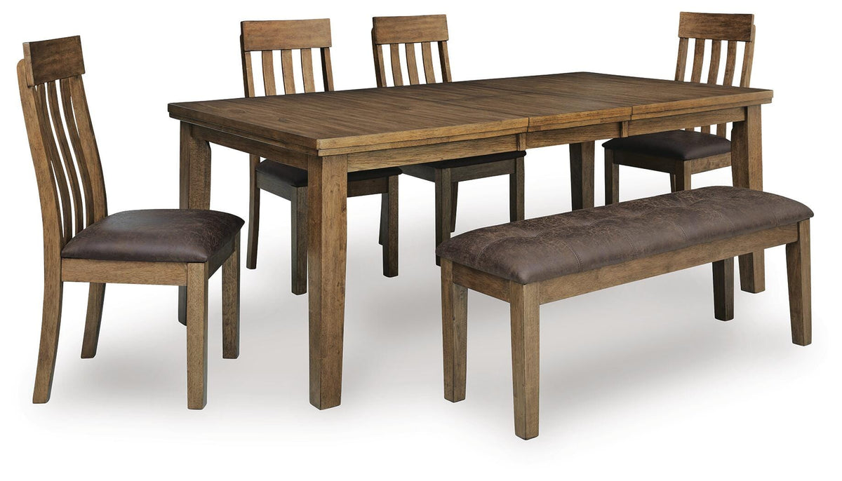 Fenwick Bay Extension Dining Table with 4 Chairs and Bench