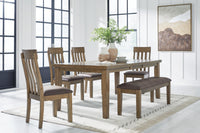 Fenwick Bay Extension Dining Table with 4 Chairs and Bench