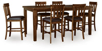 Pennwick Counter Hight Dining Table and 6 Barstools