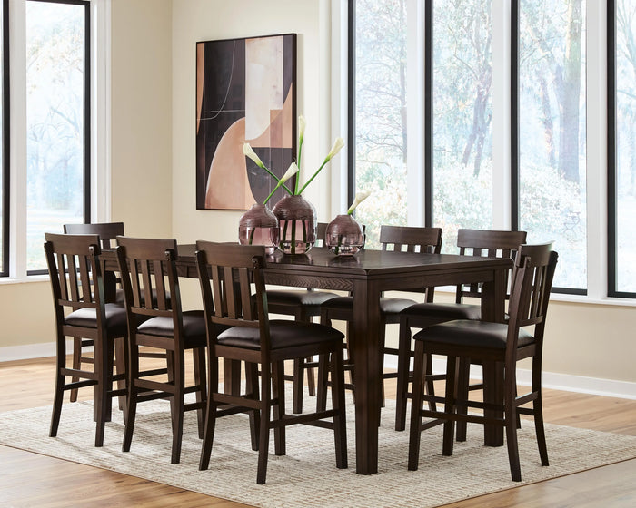 Ashgrove Counter Height Extension Table and 8 Barstools