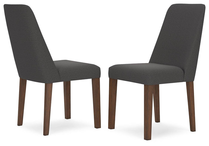 Roscoe Dining Chair (Set of 2) in Charcoal/Brown