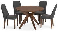 Roscoe Dining Table and 2 Chairs in Brown