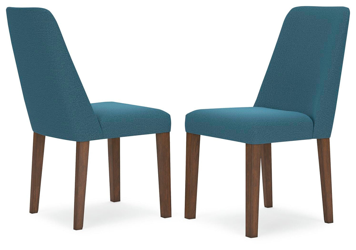 Roscoe Dining Chair (Set of 2) in Blue/Brown