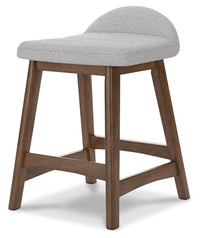 Roscoe Counter Height Bar Stool in Light Gray/Brown