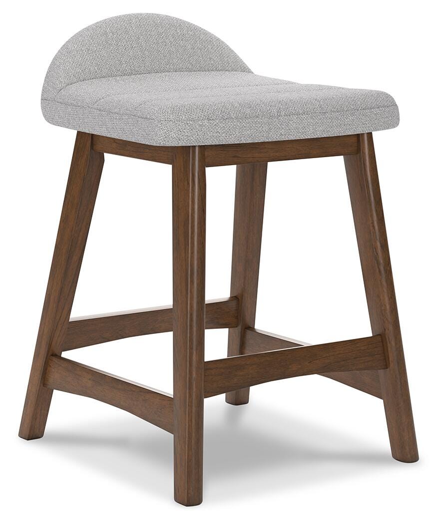 Roscoe Counter Height Bar Stool in Light Gray/Brown