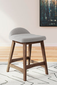 Roscoe Counter Height Bar Stool in Light Gray/Brown