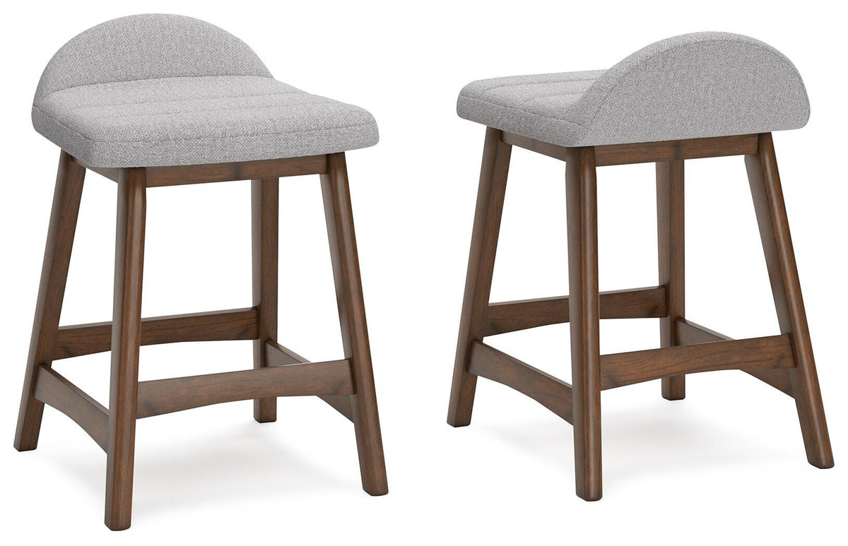 Roscoe Counter Height Bar Stool in Light Gray/Brown