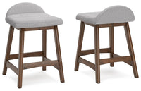 Roscoe Counter Height Bar Stool in Light Gray/Brown
