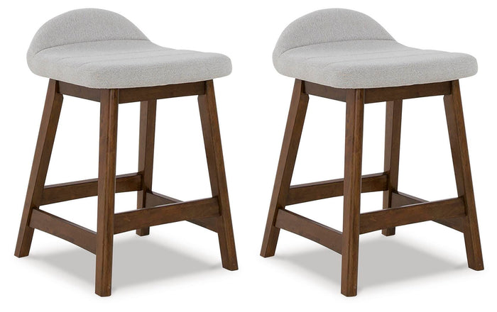 Roscoe Counter Height Bar Stool (Set of 2) in Light Gray/Brown