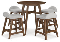 Roscoe Counter Height Dining Table and 4 Barstools