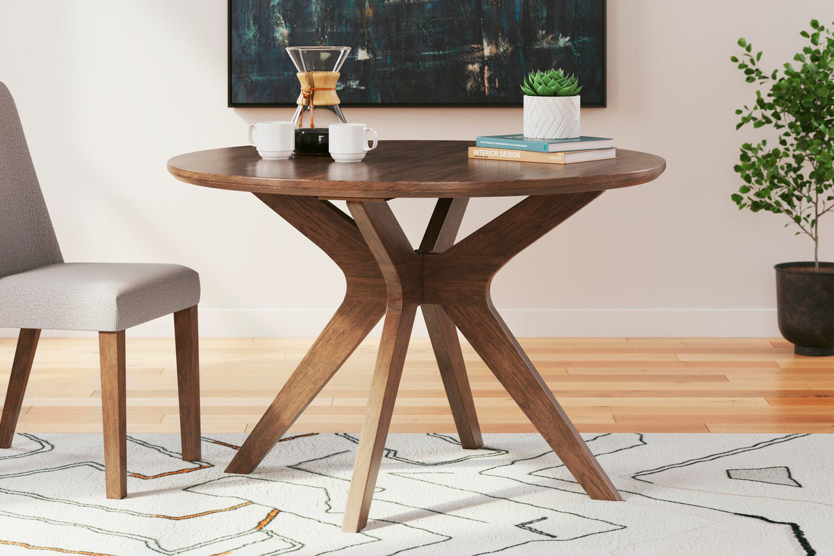 Roscoe Dining Table and 2 Chairs in Brown