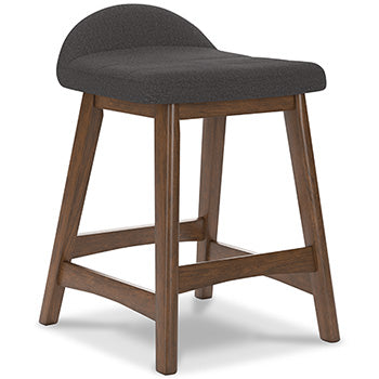 Roscoe Counter Height Bar Stool in Charcoal/Brown