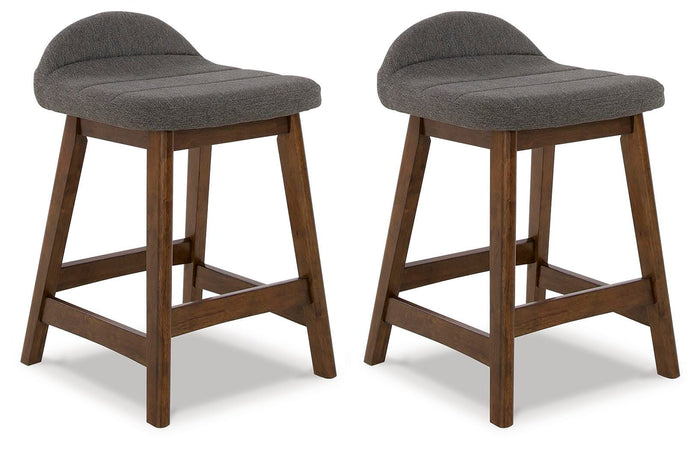 Roscoe Counter Height Bar Stool (Set of 2) in Charcoal/Brown