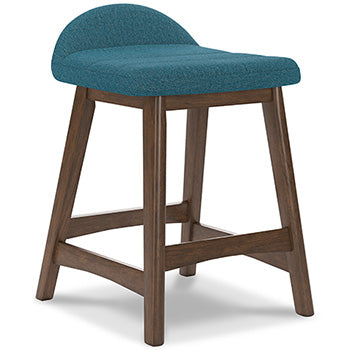 Roscoe Counter Height Bar Stool in Blue/Brown