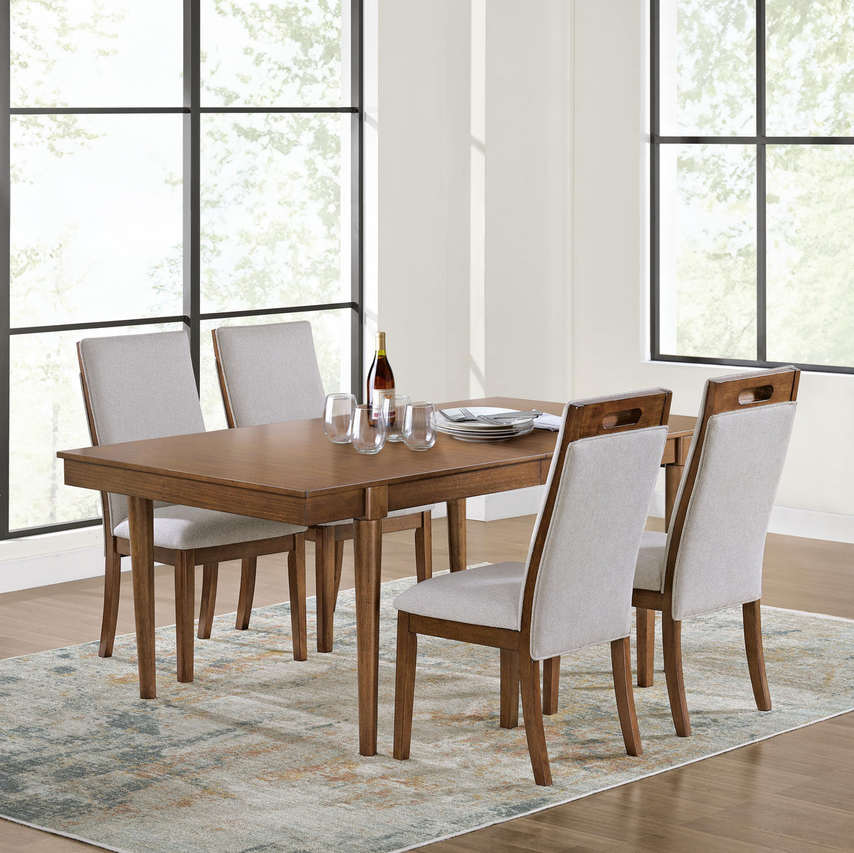 Roscoe Extension Dining Table and 4 Chairs II