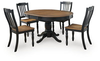 Dunkeld Extension Dining Table and 4 Chairs