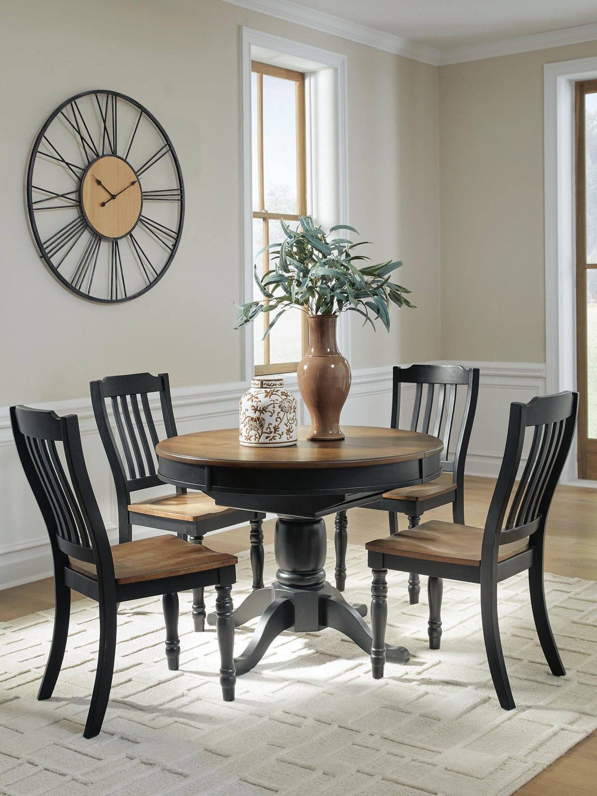 Dunkeld Extension Dining Table and 4 Chairs