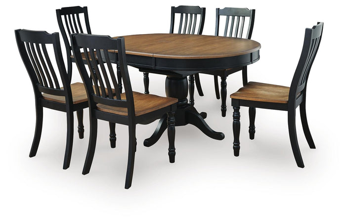 Dunkeld Extension Dining Table and 6 Chairs