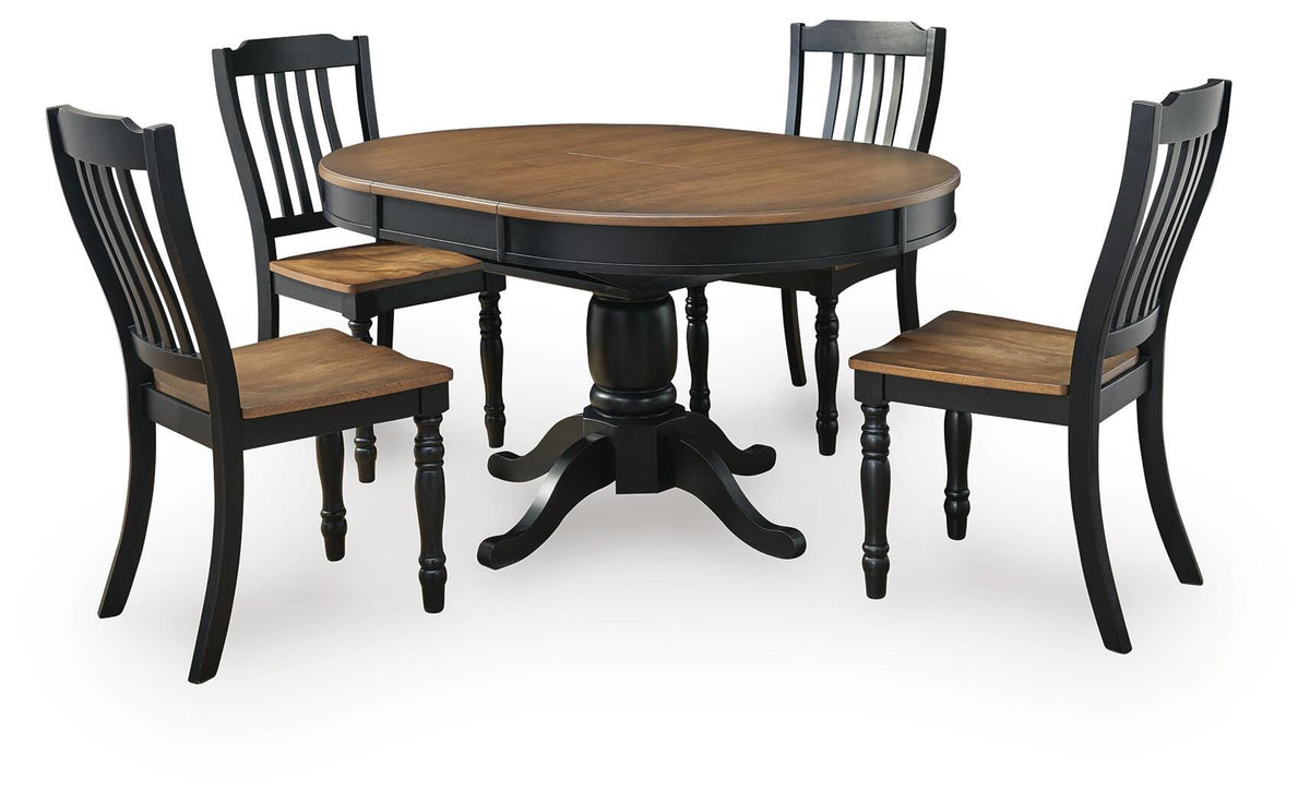 Dunkeld Extension Dining Table and 4 Chairs