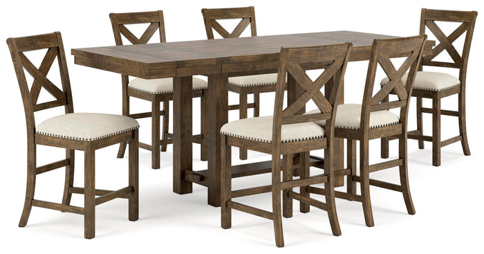 Ashcombe Bay Counter Height Dining Table and 6 Barstools