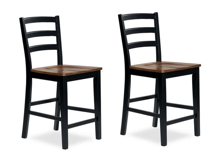 Colbrook Counter Height Barstool (Set of 2) in Brown/Black