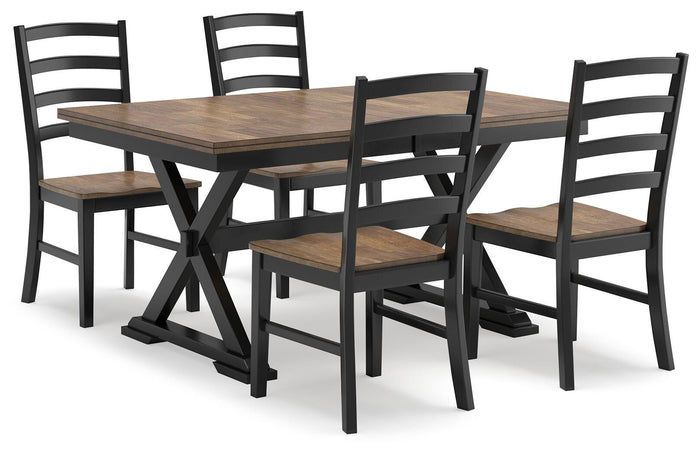 Colbrook Dining Table and 4 Chairs