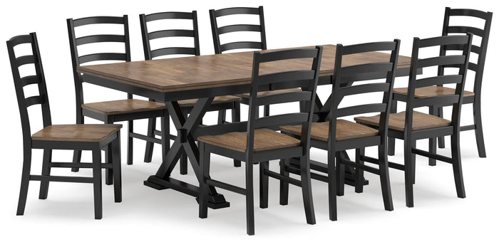 Colbrook Dining Table and 8 Chairs