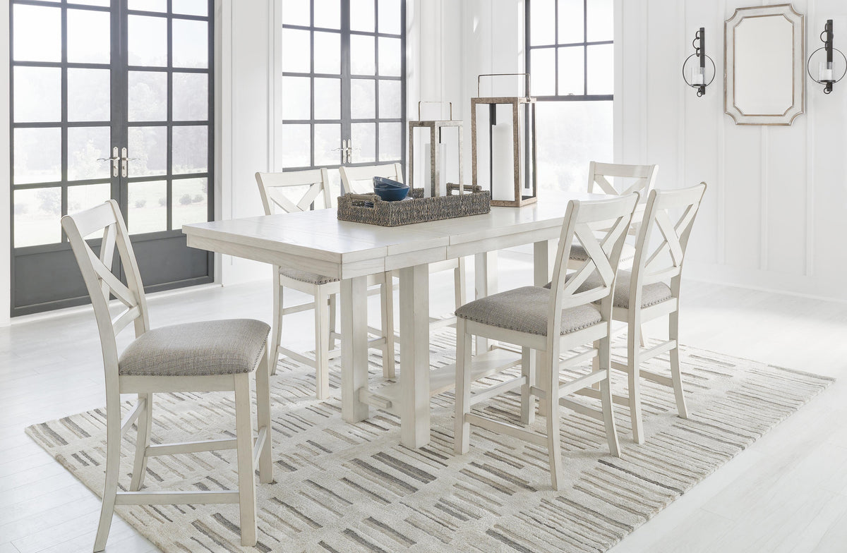 Hadley Counter Height Dining Table and 6 Barstools
