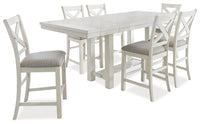 Hadley Counter Height Dining Table and 6 Barstools