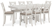 Hadley Counter Height Table and 8 Barstools