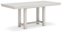 Hadley Counter Height Extension Dining Table with 6 Barstools and Bench