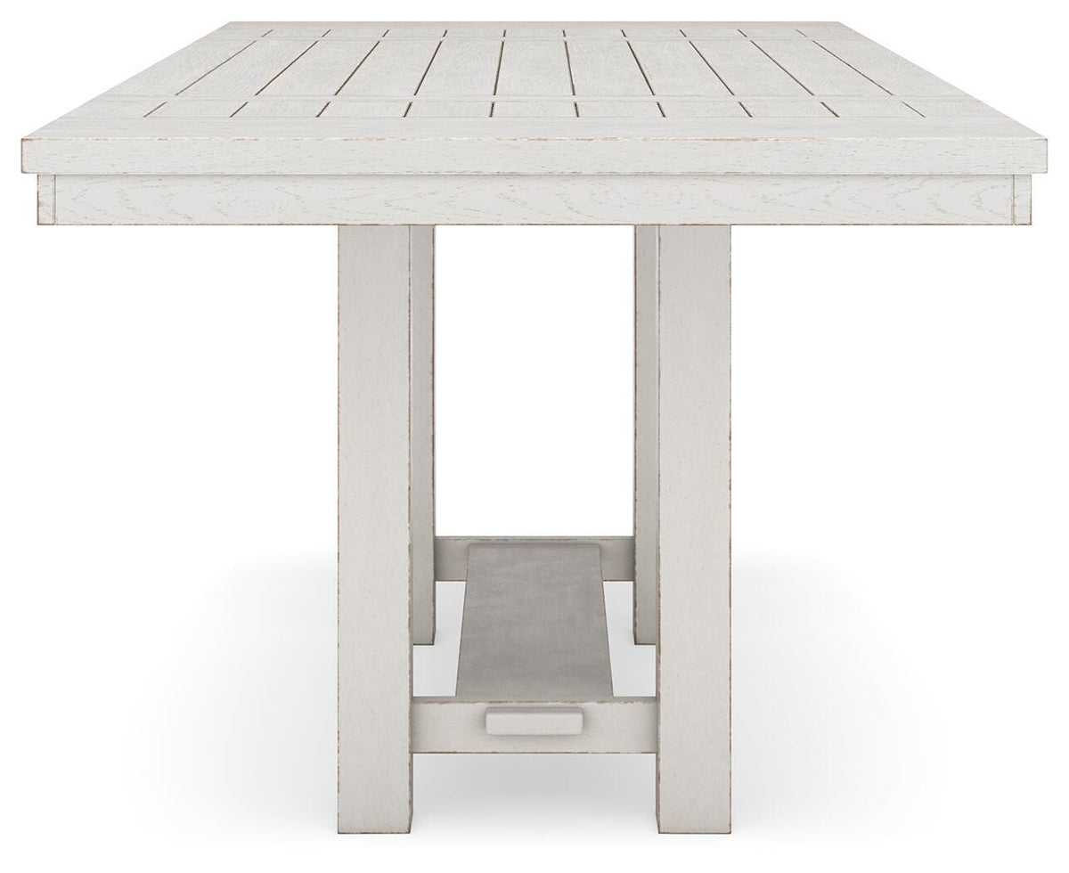 Hadley Counter Height Extension Dining Table with 6 Barstools and Bench