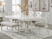 Hadley Dining Table with 4 Chairs and Bench