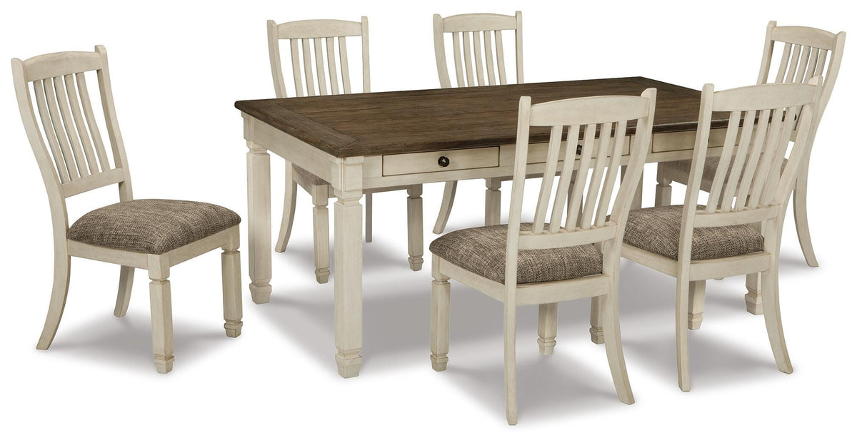 Hartwell Dining Table with 6 Chairs in Two-tone