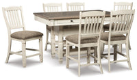 Hartwell Counter Height Dining Table and 6 Barstools with Server
