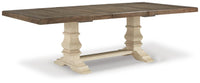 Hartwell Dining Table with 6 Chairs and Bench in Antique White