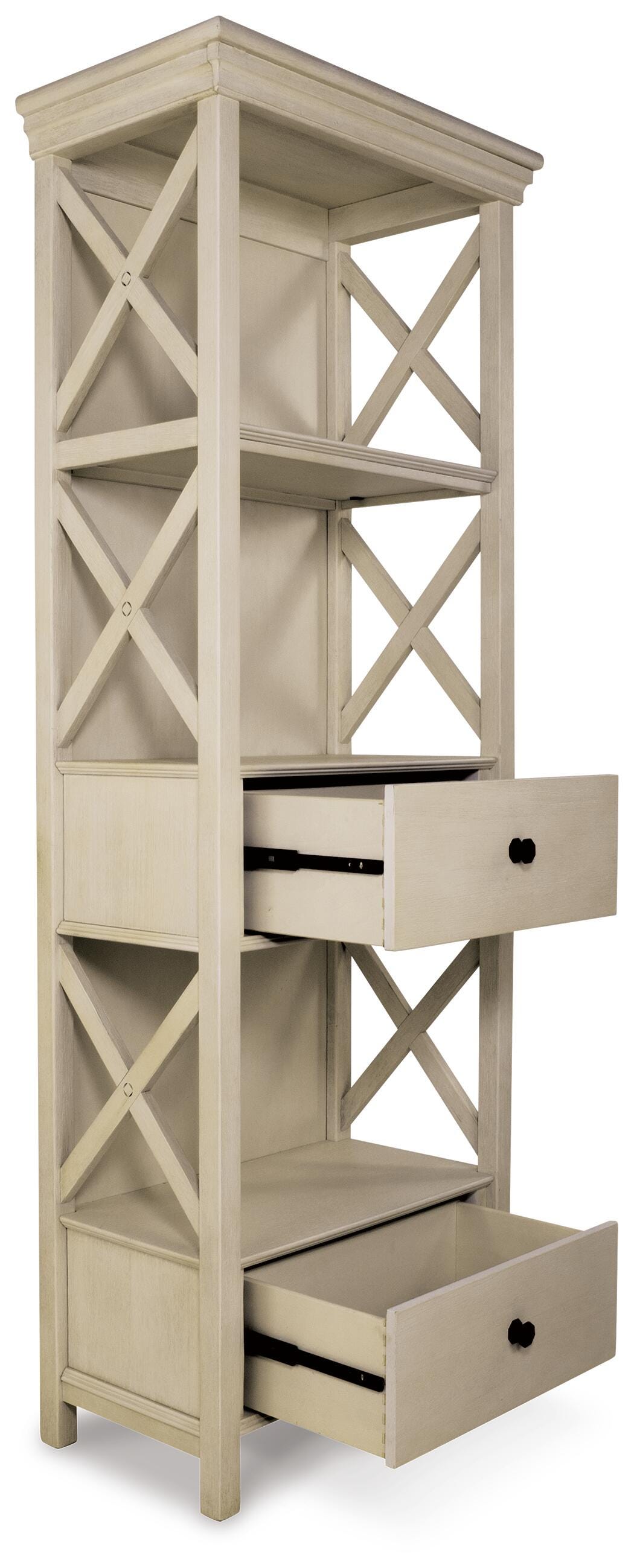 Hartwell Counter Height Table with 6 Barstools with Server and Display Cabinet