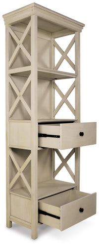 Hartwell Counter Height Table with 6 Barstools with Server and Display Cabinet