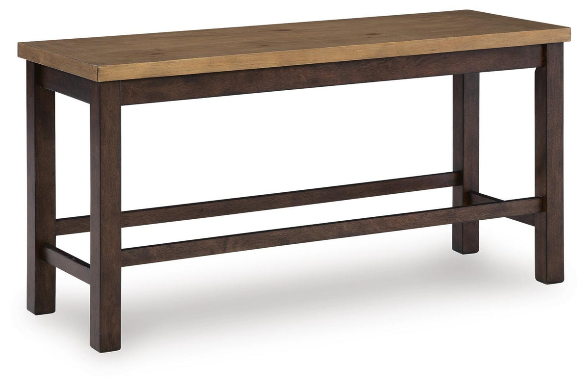 Hollowmere Counter Height Extension Dining Table 4 Barstools and Bench