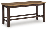 Hollowmere Counter Height Extension Dining Table 4 Barstools and Bench