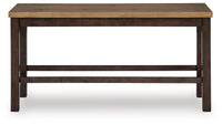 Hollowmere Counter Height Extension Dining Table 4 Barstools and Bench