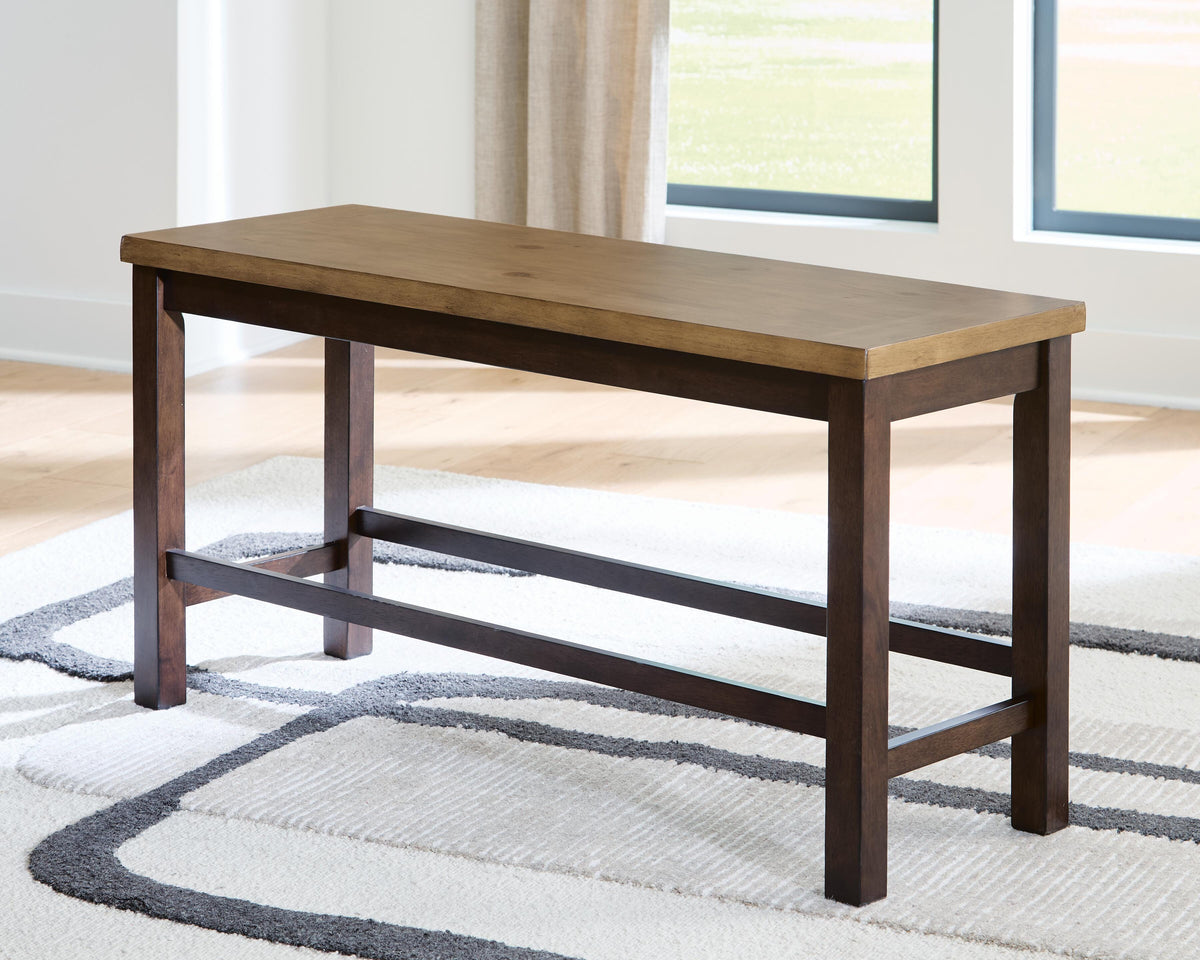 Hollowmere Counter Height Extension Dining Table 4 Barstools and Bench