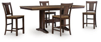 Hollowmere Counter Height Extension Dining Table and 4 Barstools