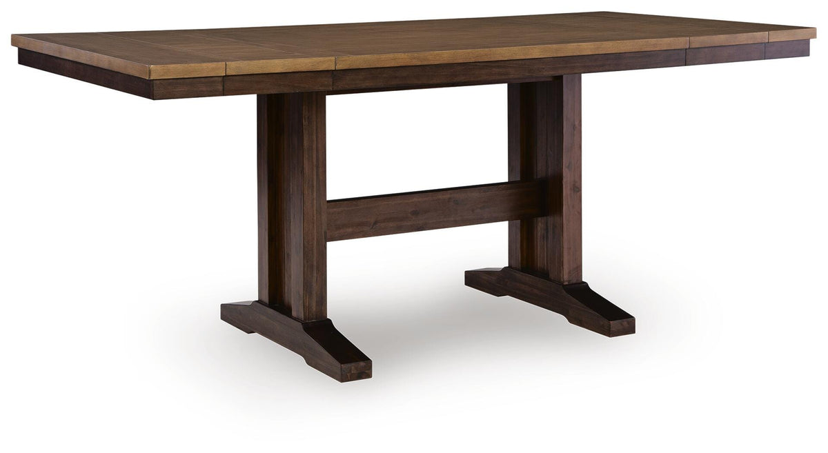 Hollowmere Counter Height Extension Dining Table and 8 Barstools