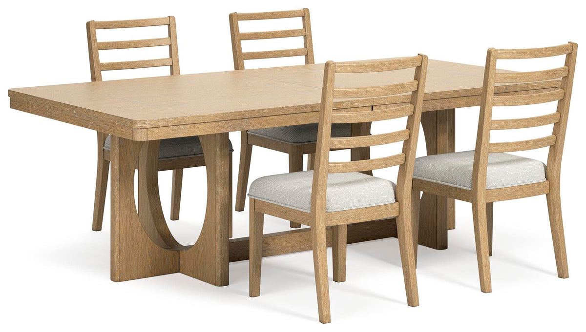 Oakden Extension Dining Table and 4 Chairs