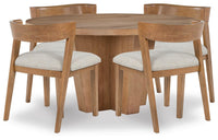 Wexford Dining Table and 4 Chairs in Light Brown III