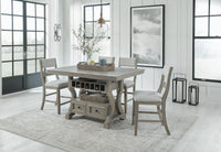 Merimbula Bay Counter Height Dining Table and 4 Barstools