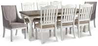 Millbrook Dining Table with 2 Arm Chairs and 6 Side Chairs