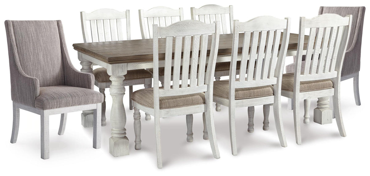 Millbrook Dining Table with 2 Arm Chairs and 6 Side Chairs